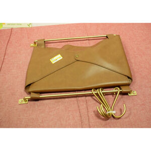 Threshold Entryway Organizer Faux Leather and Gold 085030049